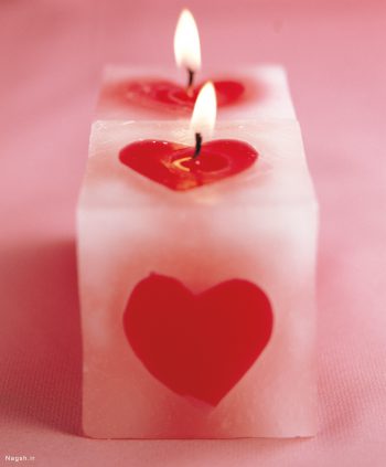 شمع به شکل قلب